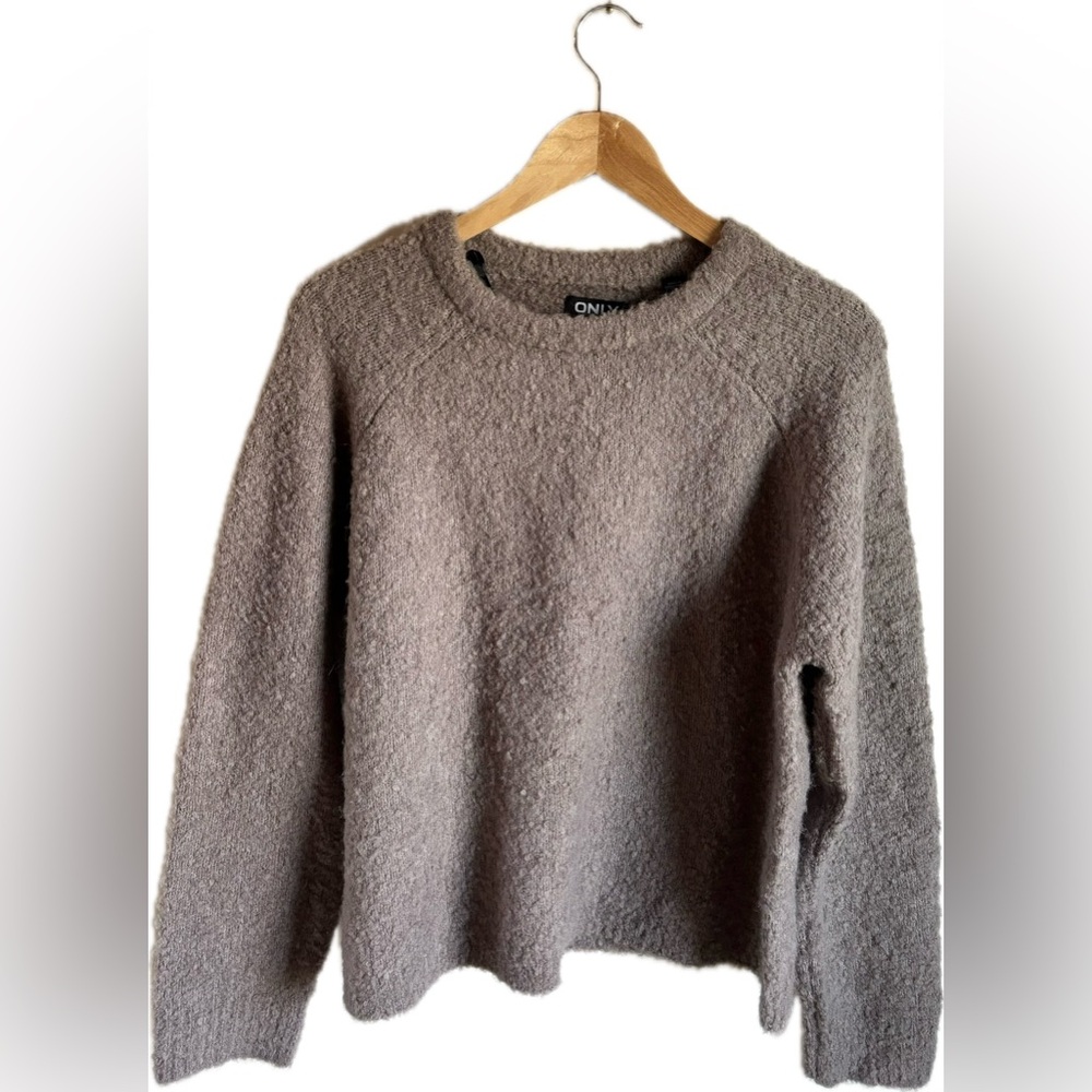 ONLY Beige Textured Knit Sweater
